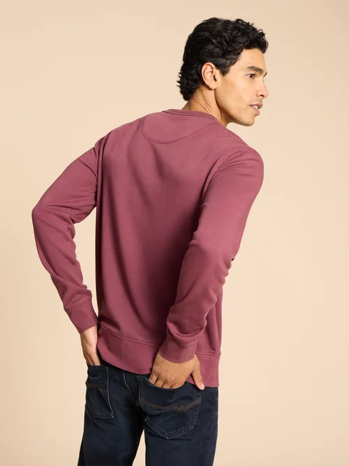 Sweatshirt mit Rundhalsausschnitt - Mid Plum - L Bild 4