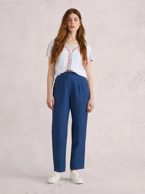 Rowena Leinenhose - Dark Navy - 38/R Bild 2