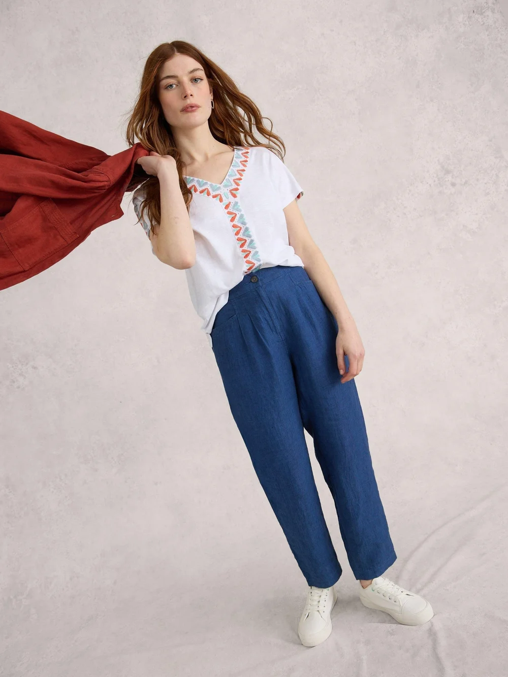 Rowena Leinenhose - Dark Navy - 38/R Bild 1