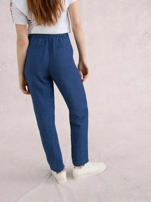 Rowena Leinenhose - Dark Navy - 38/R Bild 4
