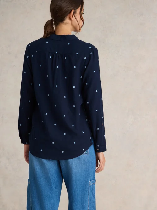 Bluse Sophie aus Bio-Baumwolle - Dark Navy - 38 Bild 4