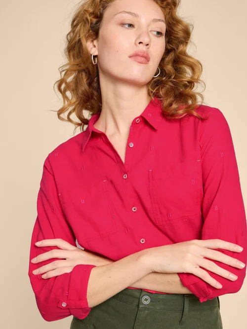 Bluse Sophie aus Bio-Baumwolle - Dk Pink - 38 Bild 3