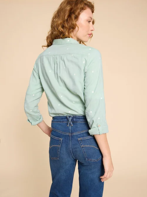 Bluse Sophie aus Bio-Baumwolle - Mid Green - 38 Bild 4