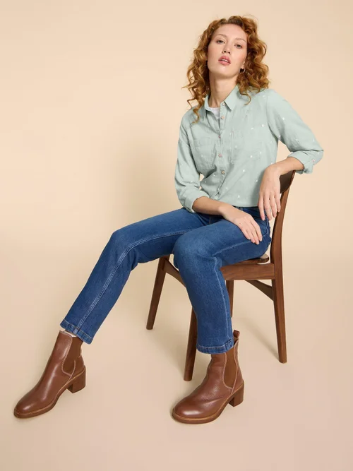 Bluse Sophie aus Bio-Baumwolle - Mid Green - 38 Bild 2