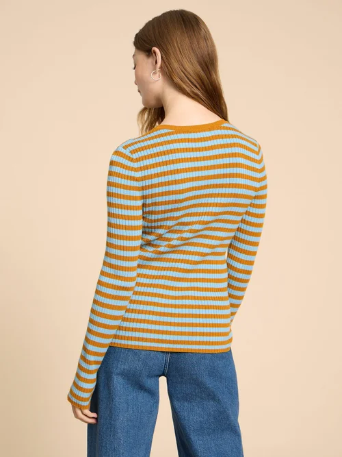 Schmal geschnittener Rippenpullover - Green Mlt - 38/R Bild 4