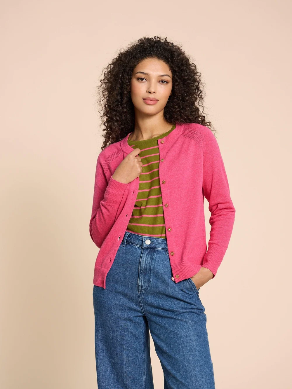 Lulu Strickjacke - Mid Pink - 38 Bild 1