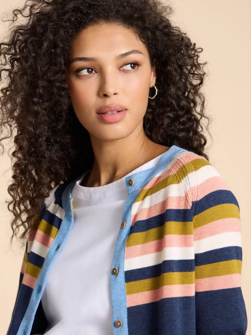 Lulu Strickjacke - Navy Multi - 38 Bild 3