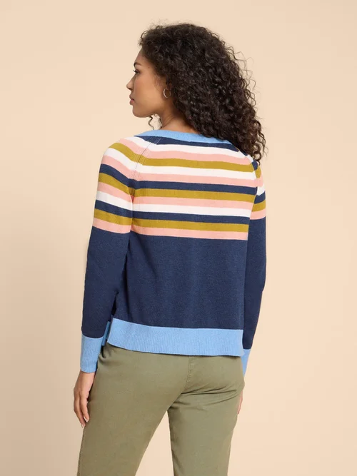 Lulu Strickjacke - Navy Multi - 38 Bild 4