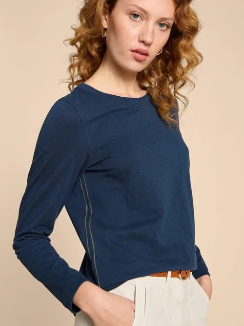 Clara Langarmshirt - Dark Navy - 38 Bild 3