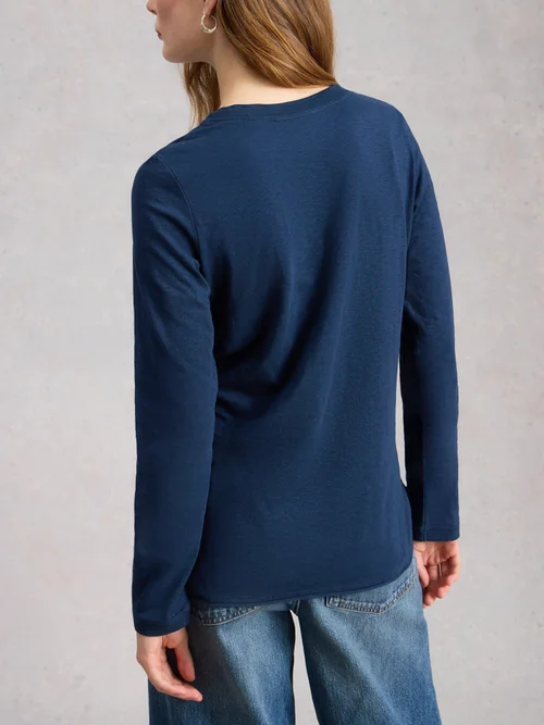 Clara Langarmshirt - Dark Navy - 38 Bild 4