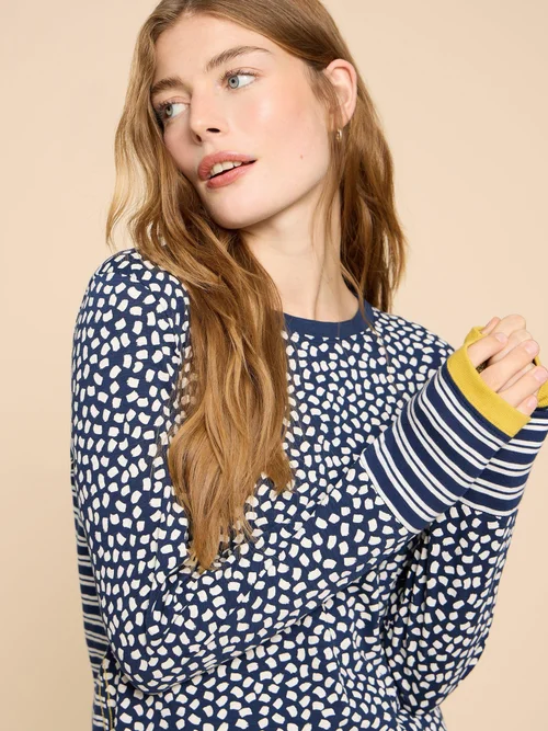 Clara Langarmshirt - Navy Pr - 38 Bild 3