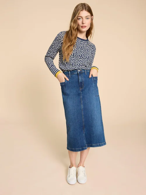 Clara Langarmshirt - Navy Pr - 38 Bild 1
