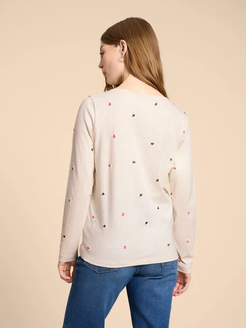Nelly Besticktes Langarmshirt - Nat Mlt - 38 Bild 4