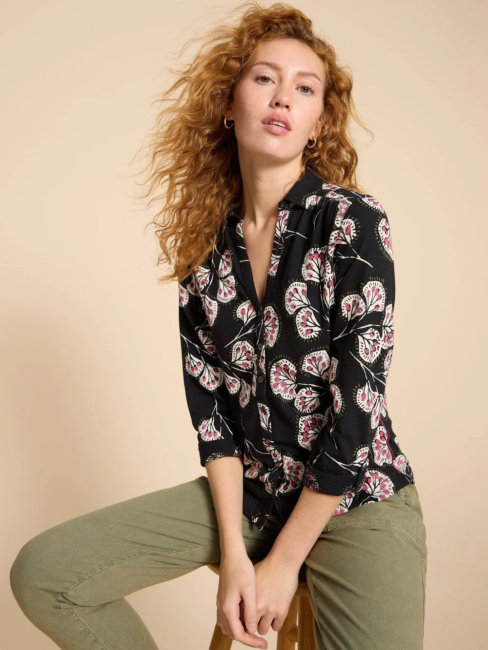 Annie Jerseybluse - Blk Pr - 38 Bild 1