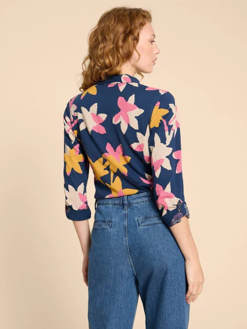 Annie Jerseybluse - Navy Pr - 38 Bild 4