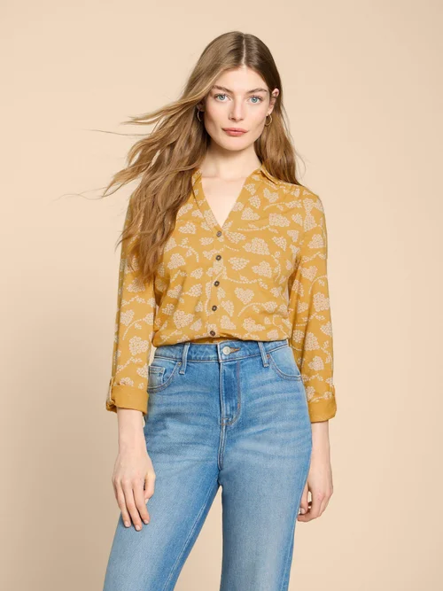 Annie Jerseybluse - Yellow Pr - 38 Bild 1