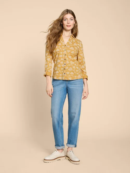 Annie Jerseybluse - Yellow Pr - 38 Bild 2