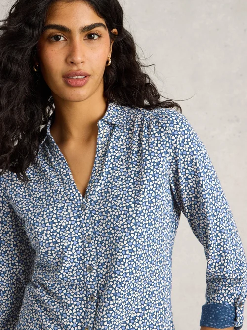 Annie Jerseybluse - Blue Pr - 38/R Bild 3