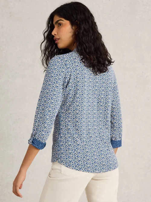 Annie Jerseybluse - Blue Pr - 38/R Bild 4