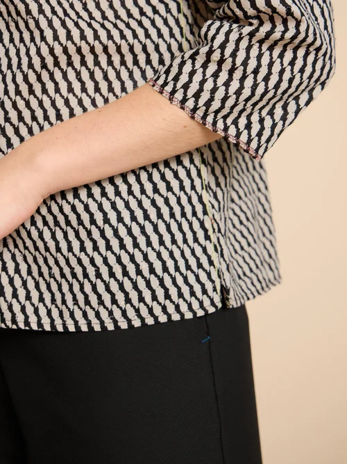 Rae Bluse aus Bio-Baumwolle - Blk Pr - 38 Bild 3