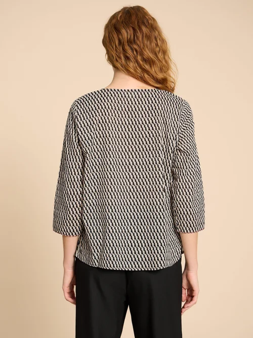 Rae Bluse aus Bio-Baumwolle - Blk Pr - 38 Bild 4