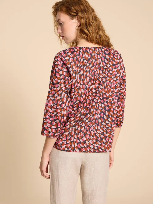 Rae Bluse aus Bio-Baumwolle - Pink Pr - 38 Bild 4