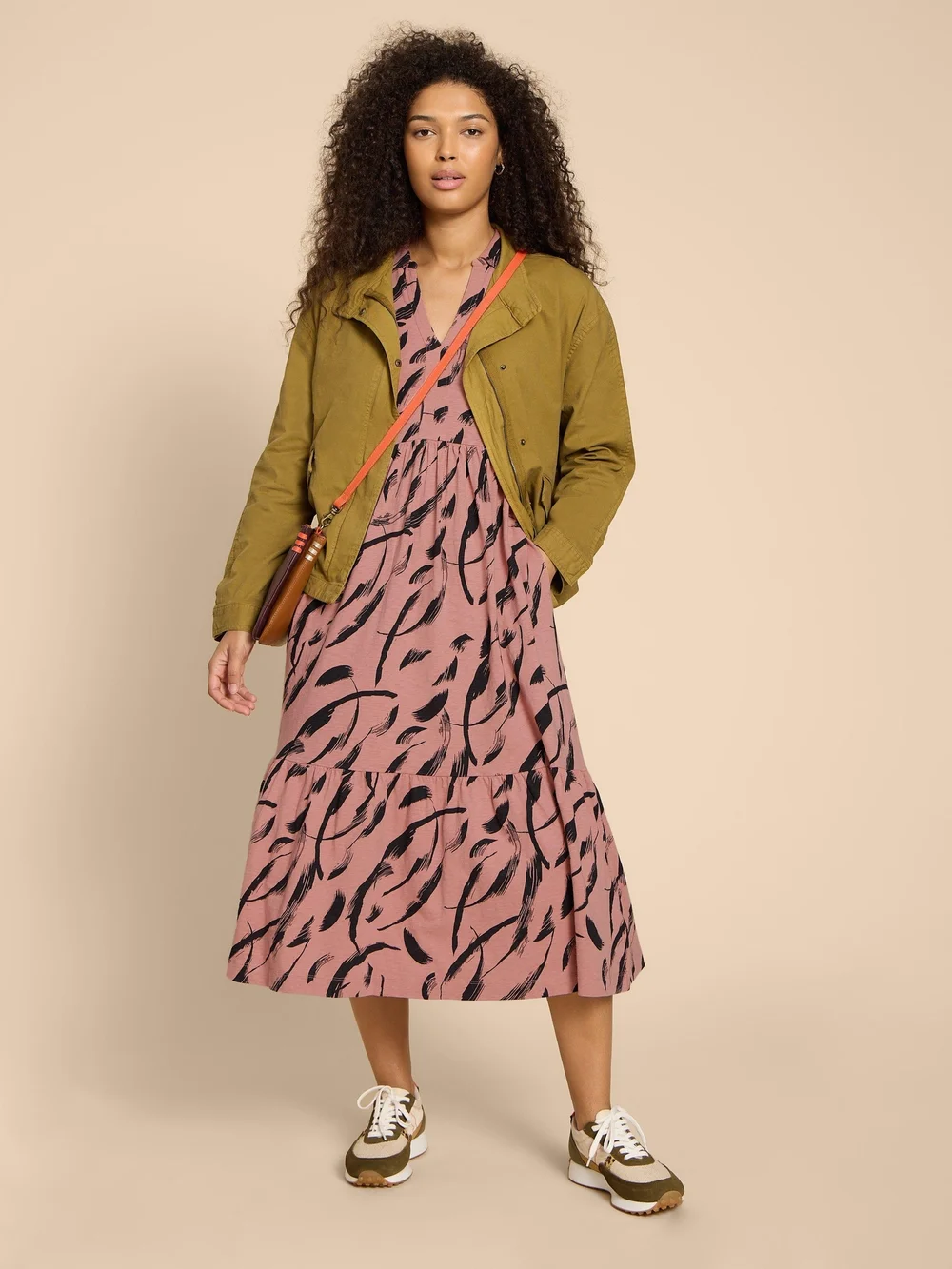 Karina Blusenkleid aus Jersey - Pink Pr - 38 Bild 1