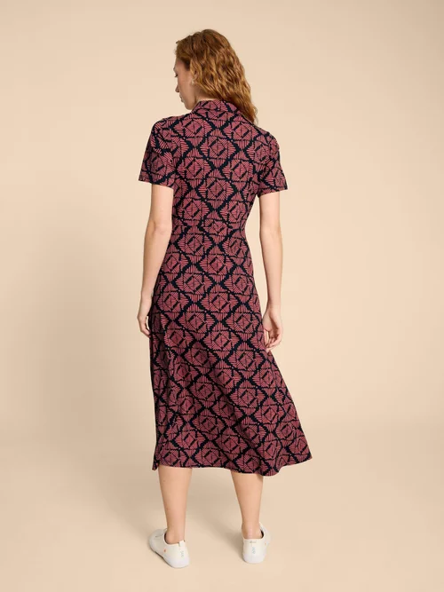Rua Blusenkleid aus Jersey - Pink Pr - 38/R Bild 4