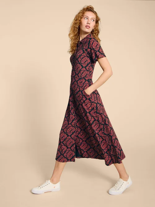 Rua Blusenkleid aus Jersey - Pink Pr - 38/R Bild 1