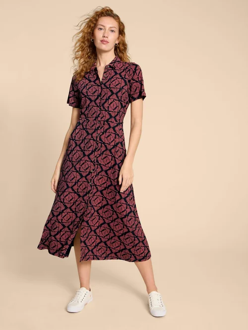 Rua Blusenkleid aus Jersey - Pink Pr - 38/R Bild 2