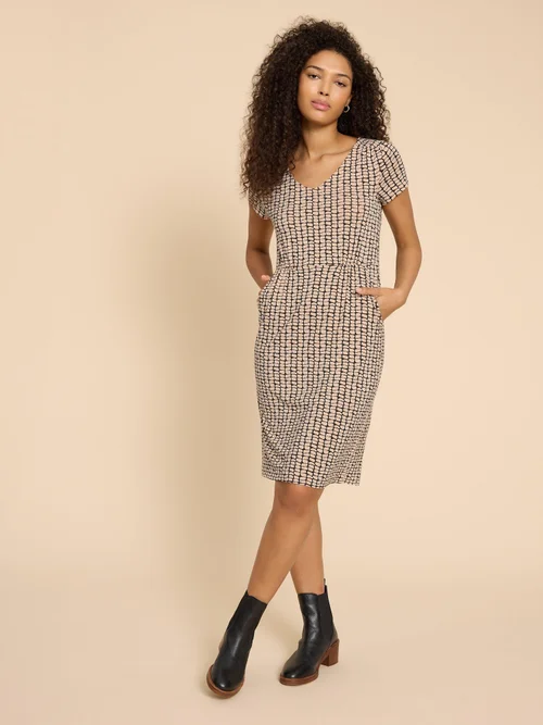 Tallie LENZING™ ECOVERO™ Jerseykleid - Blk Pr - 38/R Bild 2