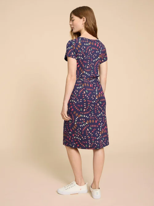 Tallie LENZING™ ECOVERO™ Jerseykleid - Navy Pr - 38/R Bild 4