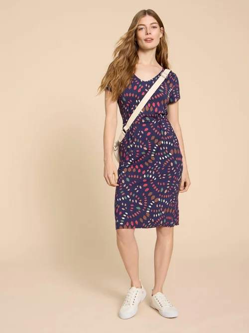 Tallie LENZING™ ECOVERO™ Jerseykleid - Navy Pr - 38/R Bild 1