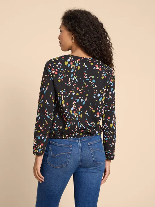 Tasha Langarmshirt mit Bindesaum - Blk Pr - 38 Bild 4