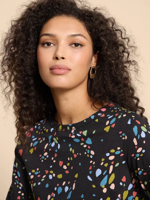 Tasha Langarmshirt mit Bindesaum - Blk Pr - 38 Bild 2