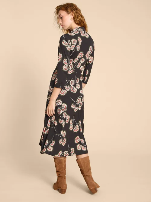 Rua Blusenkleid aus Jersey - Grey Pr - 38/R Bild 4