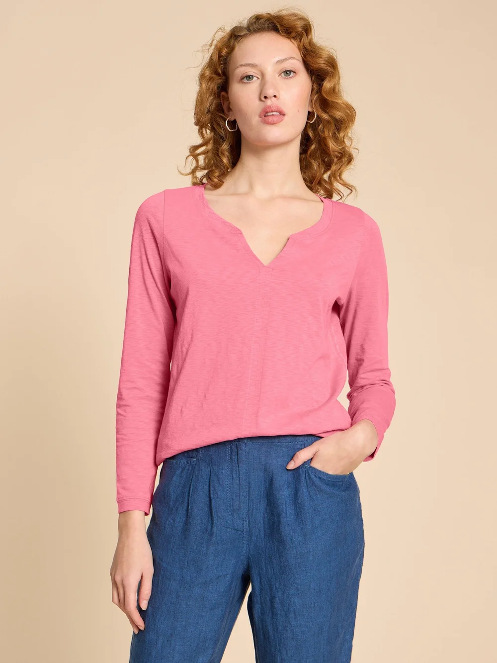 Nelly Langarmshirt - Mid Pink - 38 Bild 1