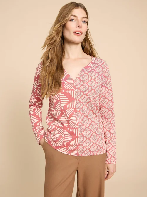 Nelly Langarmshirt - Pink Pr - 38 Bild 1