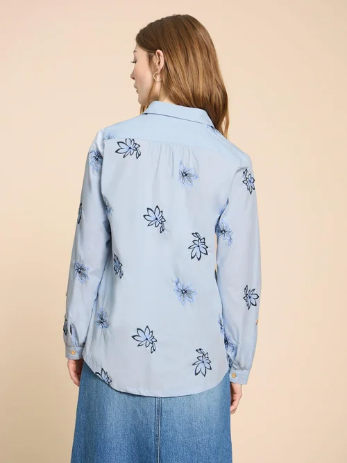 Sophie Bestickte Bluse - Blue Mlt - 50 Bild 4