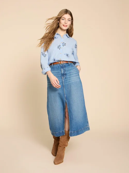 Sophie Bestickte Bluse - Blue Mlt - 50 Bild 2