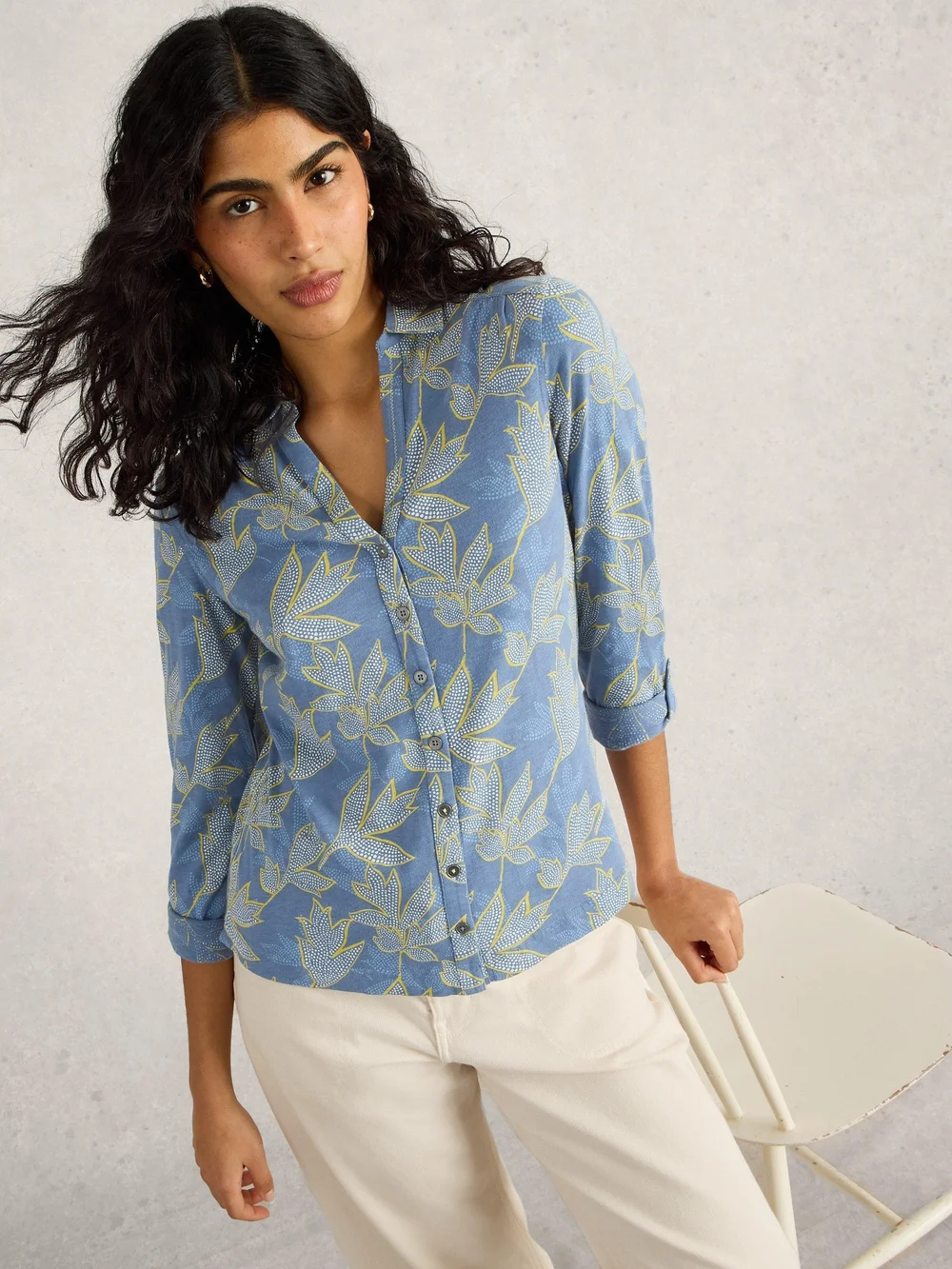 Annie Jerseybluse - Blue Mlt - 38/R Bild 1