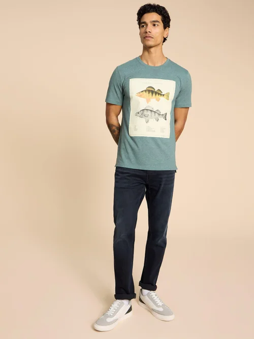 T-Shirt mit Fischmotiv - Blue Pr - L Bild 1