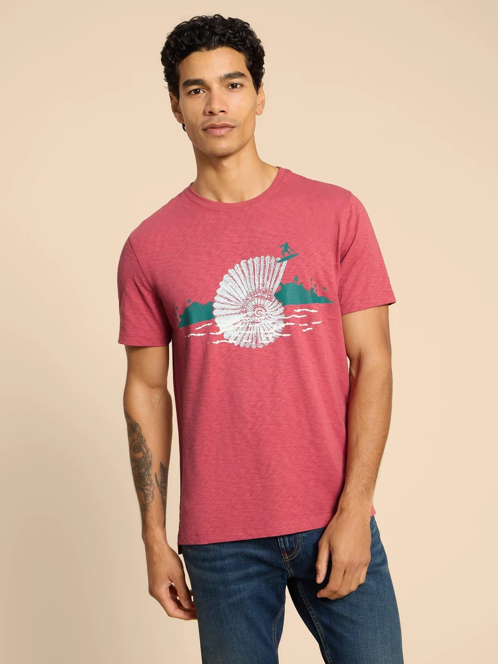 T-Shirt mit Muschelmotiv - Coral Pr - L Bild 1