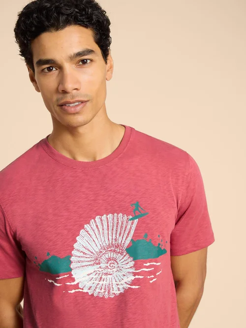 T-Shirt mit Muschelmotiv - Coral Pr - L Bild 3