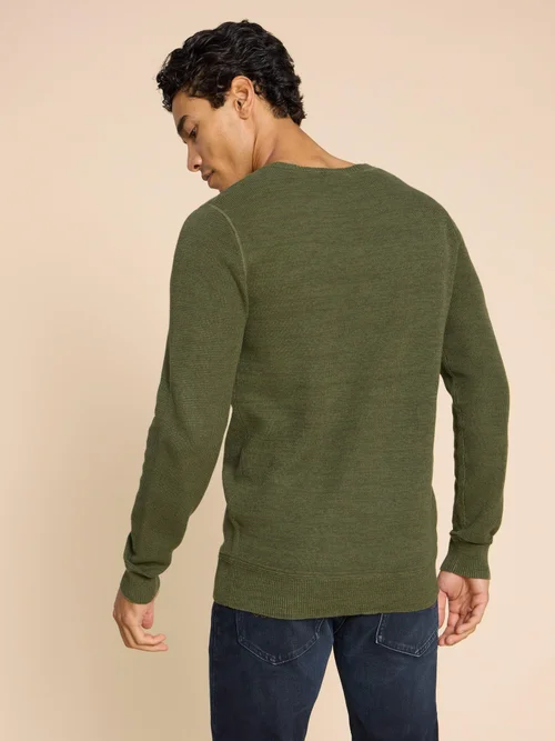 Attadale Pullover mit Rundhalsausschnitt - Khaki Grn - M Bild 4