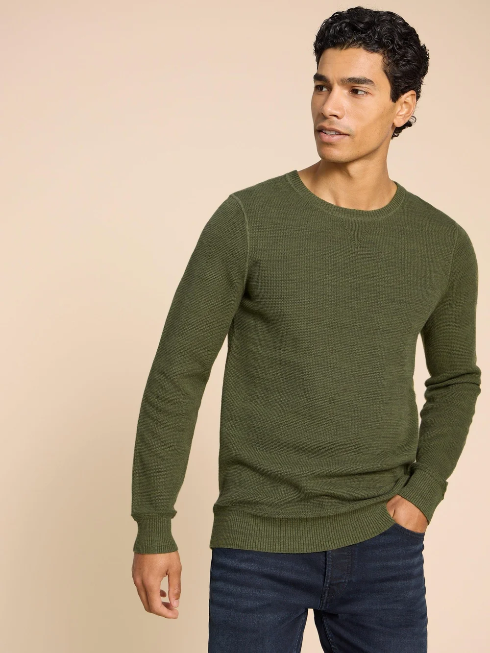 Attadale Pullover mit Rundhalsausschnitt - Khaki Grn - M Bild 1