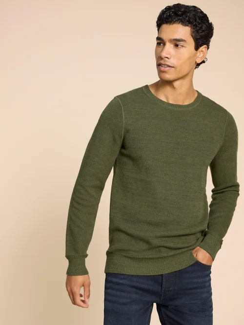 Attadale Pullover mit Rundhalsausschnitt - Khaki Grn - M Bild 1