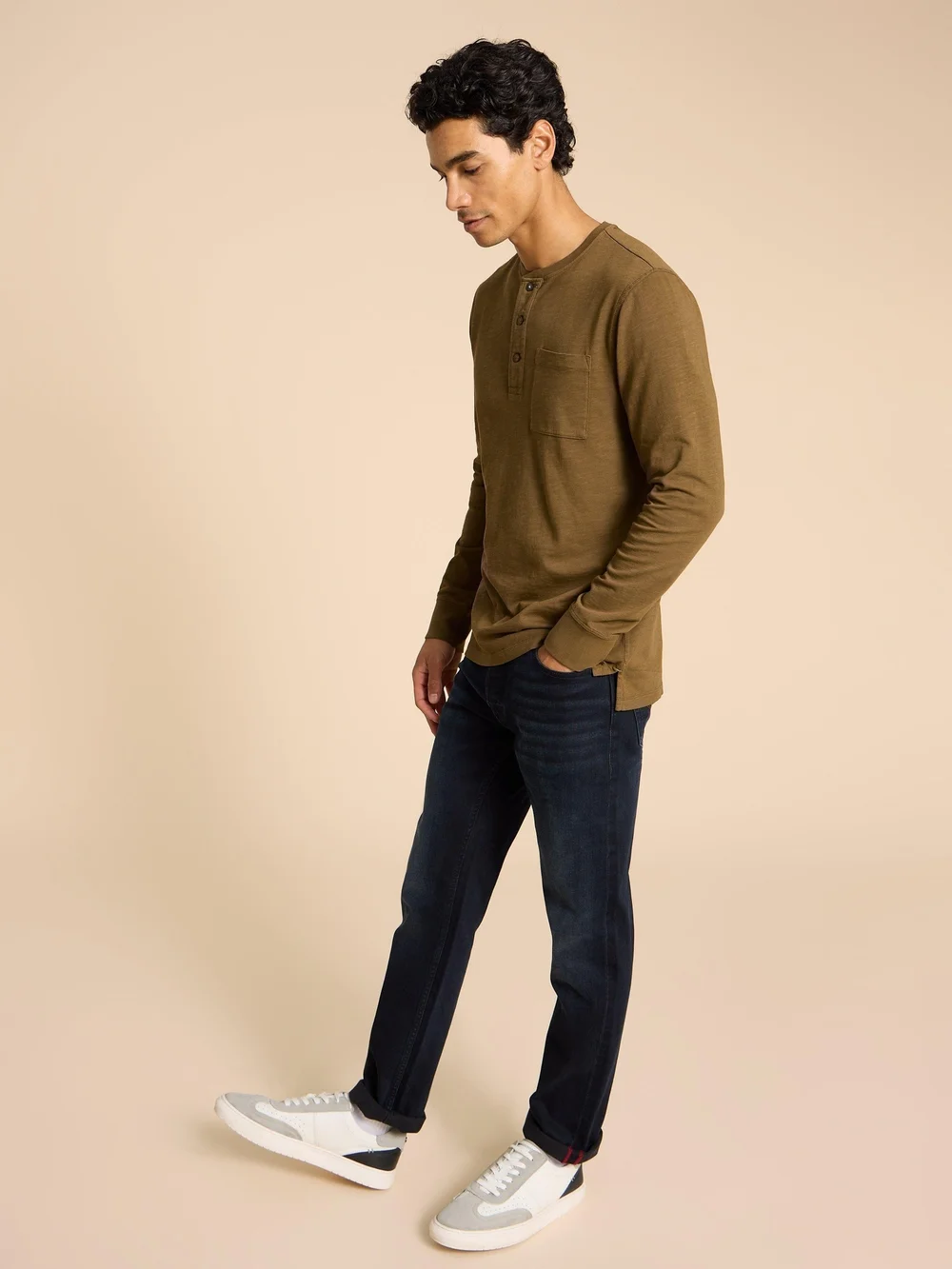 Newton Longsleeve - Khaki Grn - L Bild 1