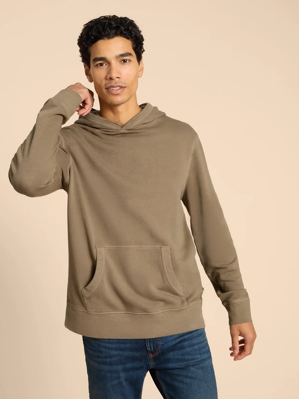 Gemütlicher Hoodie - Khaki Grn - L Bild 1