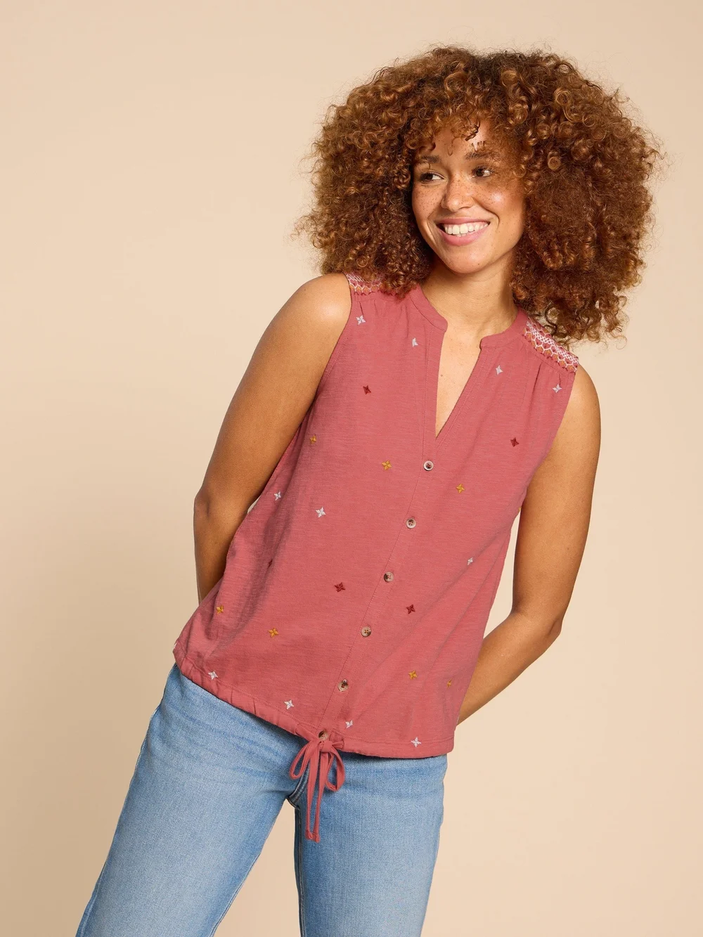 Tulip Ärmellose Jerseybluse - Pink Mlt - 38 Bild 1